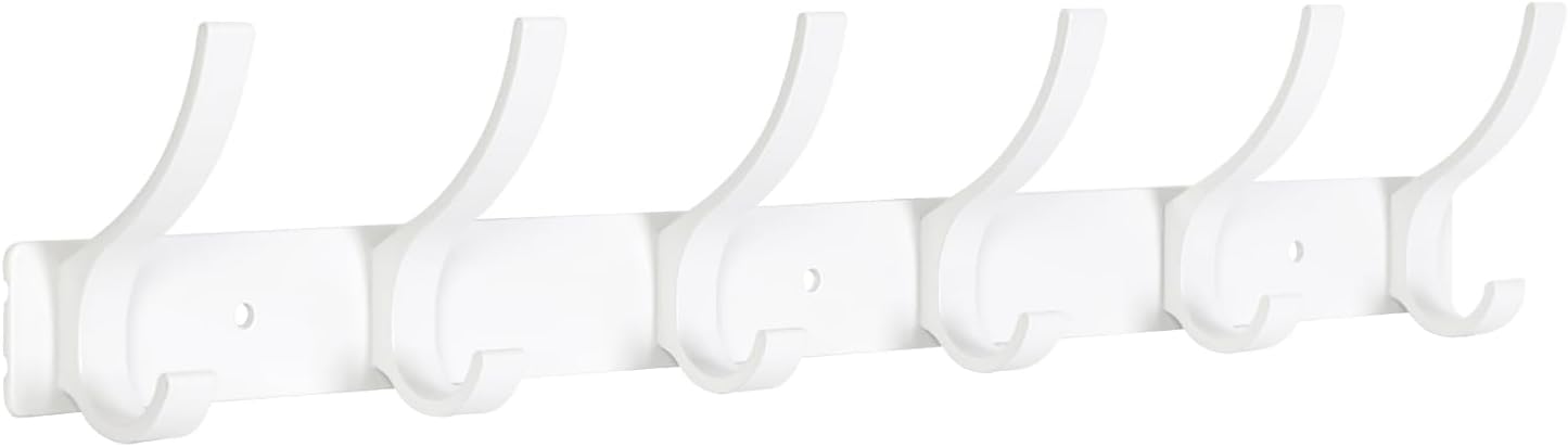 Coat Rack Wall Mount, Wall Hooks for Hanging, Entry Coat Hooks Coat Hanger, Hat Rack Holder for Wall, Key Holder Purse Racks, Towel Rack for Bathrooms (2 Pack, Black)