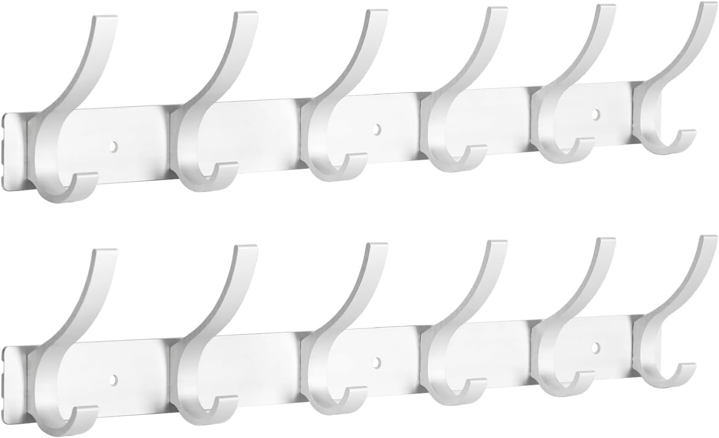 Coat Rack Wall Mount, Wall Hooks for Hanging, Entry Coat Hooks Coat Hanger, Hat Rack Holder for Wall, Key Holder Purse Racks, Towel Rack for Bathrooms (2 Pack, Black)