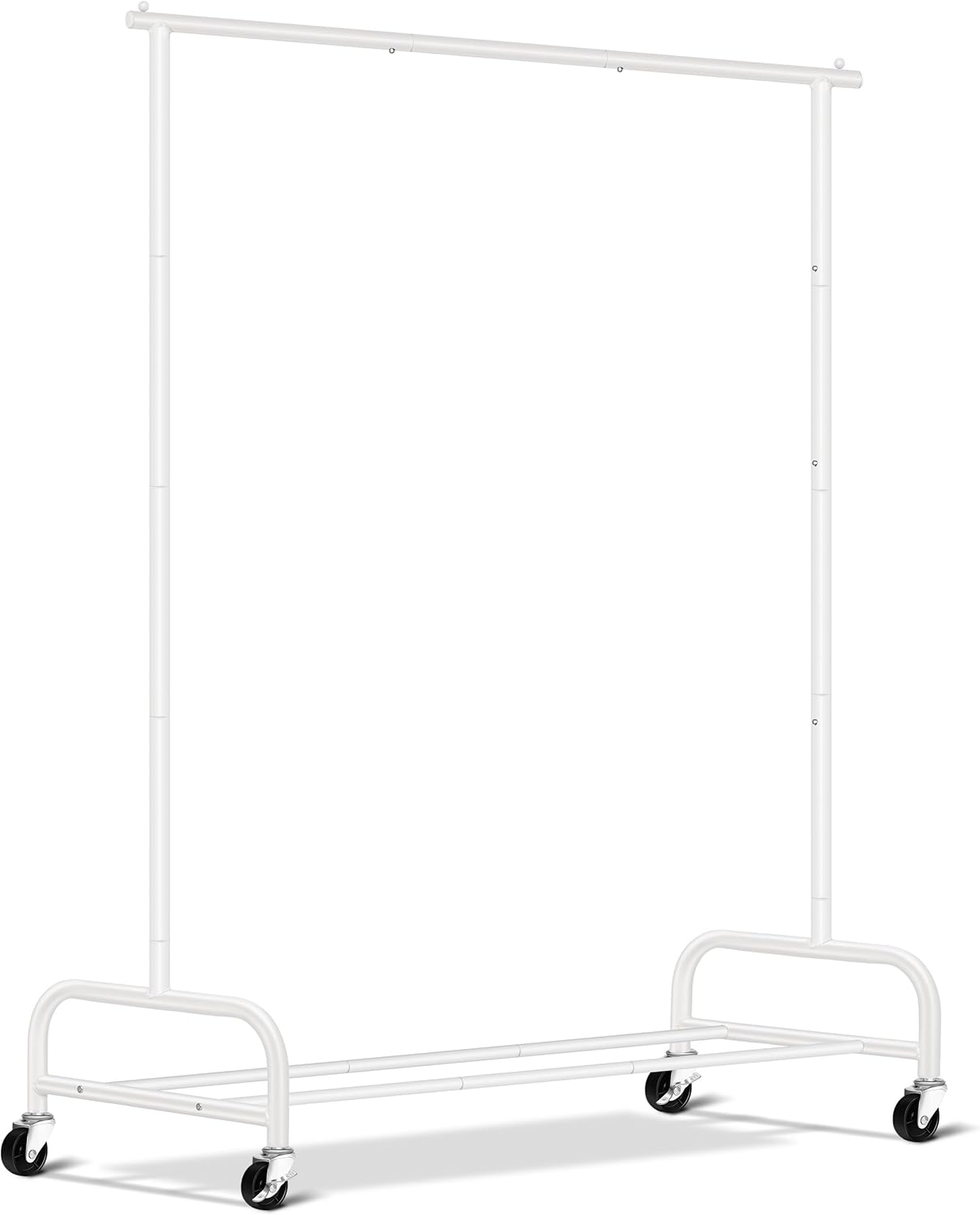 SLEEPING LAMB Heavy Duty Clothing Racks for Hanging Clothes Rack, 43" Wide Rolling Garment Rack Metal Clothing Hanger Rack with Wheels Wardrobe Rack for Coats, Shirts, Dress, (Black)