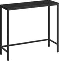HOOBRO Narrow Console Table, 29.5" Small Entryway Table, Thin Sofa Side Display Table, for Hallway, Bedroom, Living Room, Foyer, Rustic Brown and Black BF75XG01